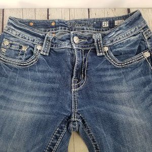 Jean Miss Me Bootcut Fleur De Lis - Taille 26, Occasion En Très Bon état, Style Western